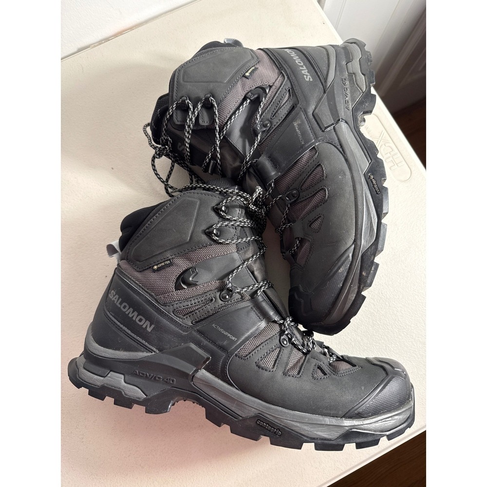 Salomon Quest 4 GTX Hiking Boots Black Magnet Gore-Tex Mens 11.5 477873